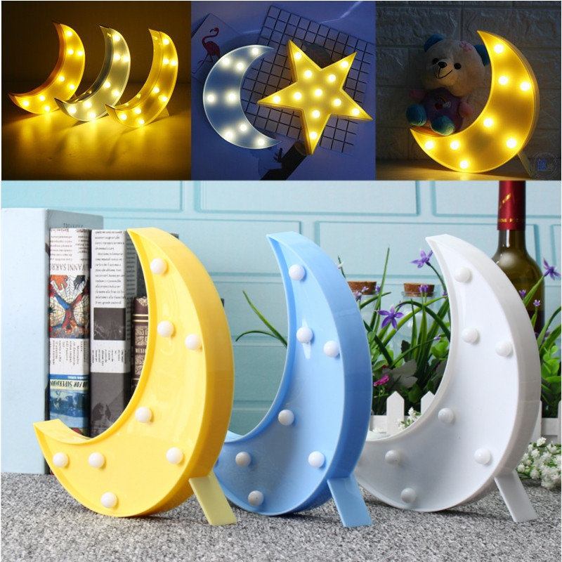 Cute Moon Light Night Led Φωτιστικό Τοίχου Μπαταρίας Παιδικό Υπνοδωμάτιο Διακόσμηση Σπιτιού