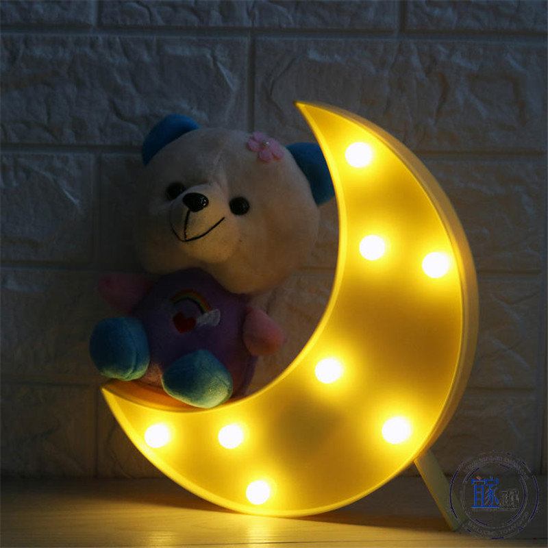 Cute Moon Light Night Led Φωτιστικό Τοίχου Μπαταρίας Παιδικό Υπνοδωμάτιο Διακόσμηση Σπιτιού