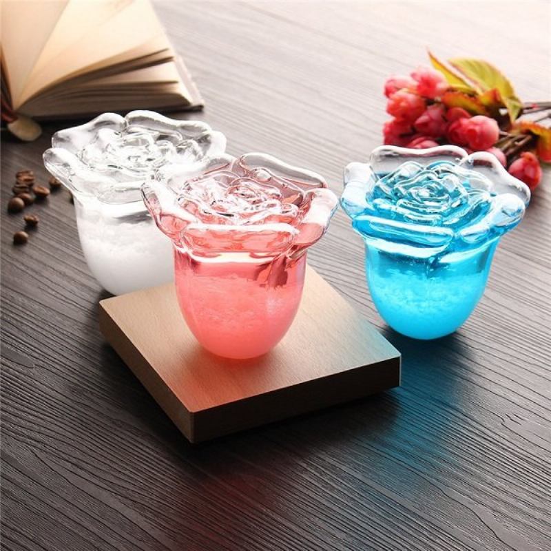 Δημιουργικό Rose Shape Storm Glass Μυθιστόρημα Πρόγνωση Καιρού Διακόσμηση Σπιτιού