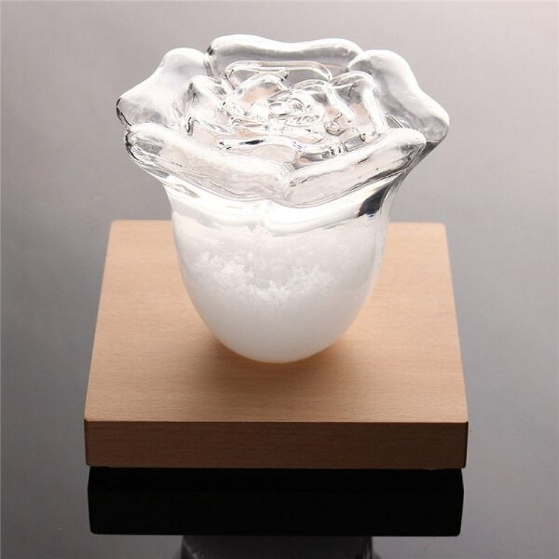 Δημιουργικό Rose Shape Storm Glass Μυθιστόρημα Πρόγνωση Καιρού Διακόσμηση Σπιτιού