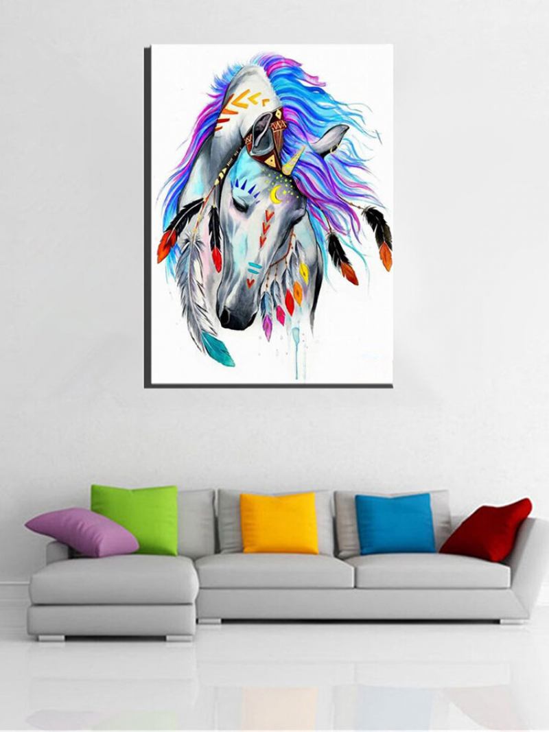 Diy Paint By Number Kit Ελαιογραφία Indian Horse Wall Art Διακόσμηση Σπιτιού Με Πλαίσιο/χωρίς Πλαίσιο