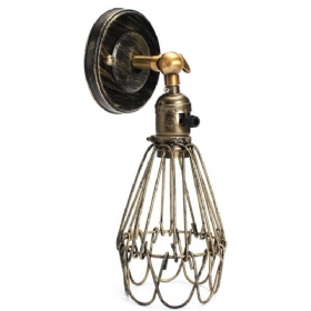 E27 Loft Metal Retro Vintage Ρουστίκ Απλίκα Φωτιστικό Τοίχου Edison Λαμπτήρα