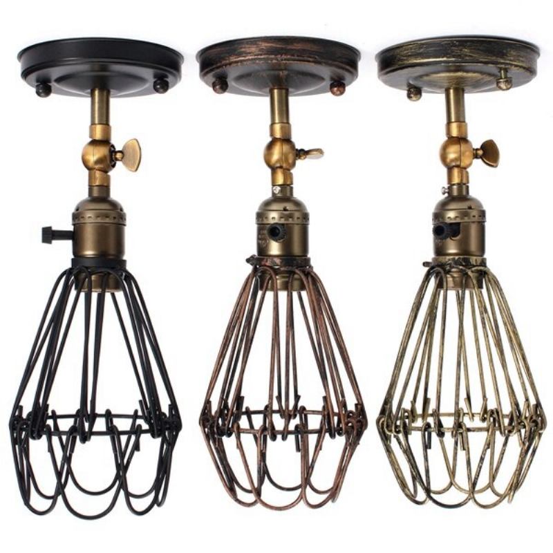 E27 Loft Metal Retro Vintage Ρουστίκ Απλίκα Φωτιστικό Τοίχου Edison Λαμπτήρα