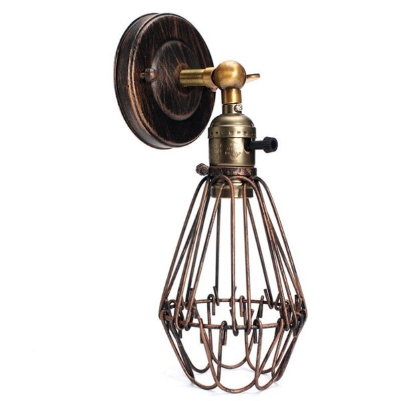 E27 Loft Metal Retro Vintage Ρουστίκ Απλίκα Φωτιστικό Τοίχου Edison Λαμπτήρα