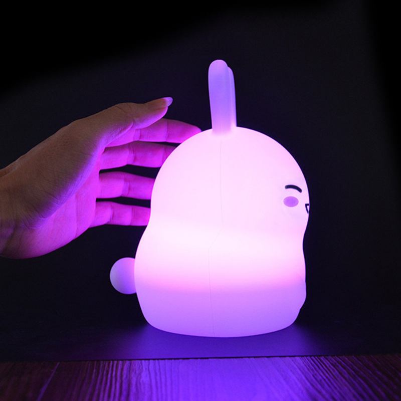 Επαναφορτιζόμενη Σιλικόνη Rabbit Night Light Ευαίσθητη Βρύση/τηλεχειριστήριο Κομοδίνο Διακόσμηση Σπιτιού