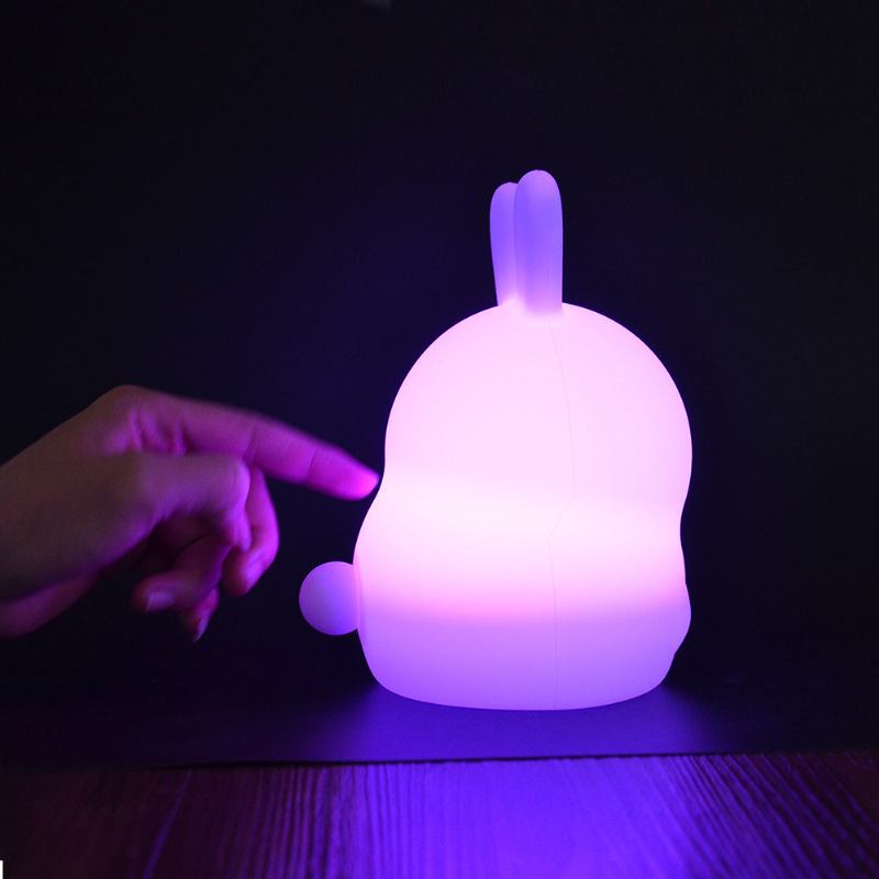 Επαναφορτιζόμενη Σιλικόνη Rabbit Night Light Ευαίσθητη Βρύση/τηλεχειριστήριο Κομοδίνο Διακόσμηση Σπιτιού