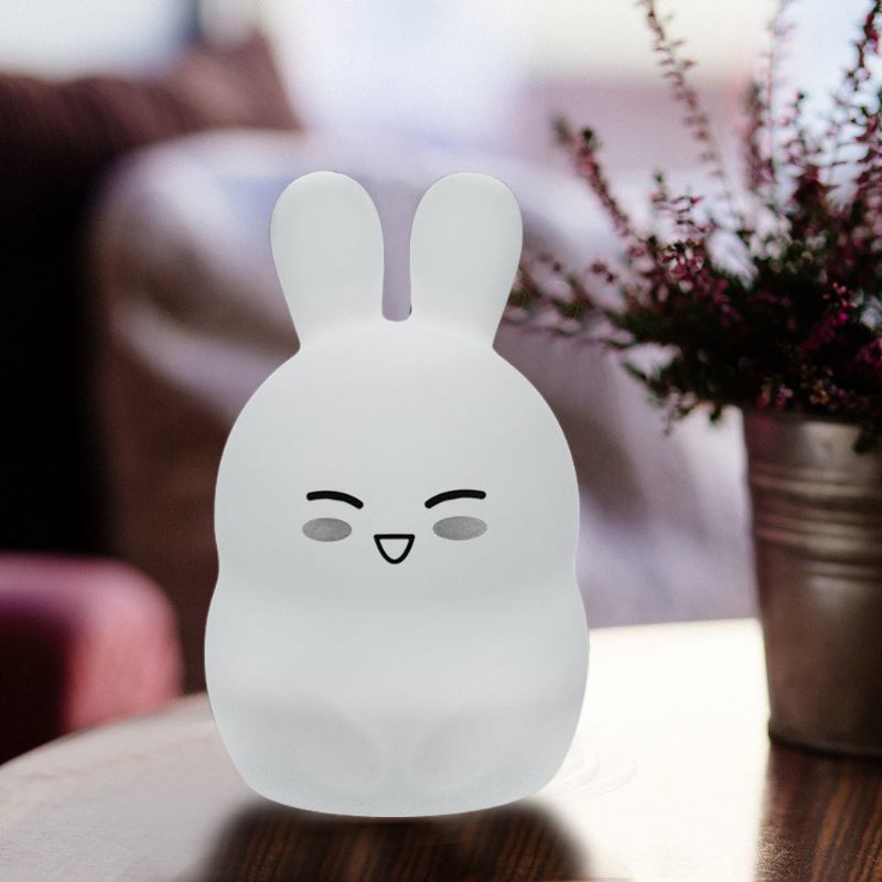 Επαναφορτιζόμενη Σιλικόνη Rabbit Night Light Ευαίσθητη Βρύση/τηλεχειριστήριο Κομοδίνο Διακόσμηση Σπιτιού