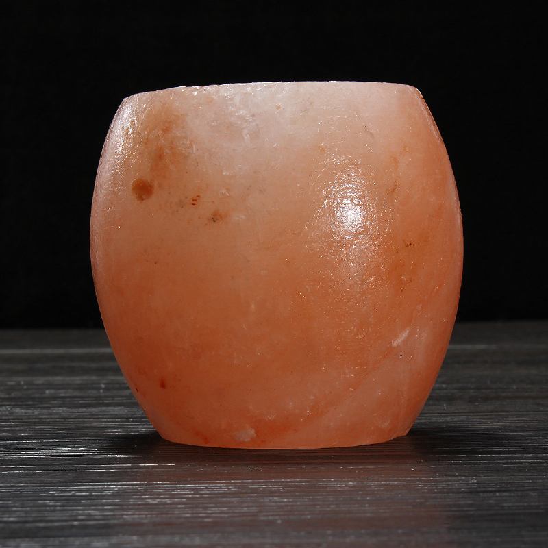 Επιτραπέζιο Φωτιστικό Crystal Night Light Κηροπήγιο Natural Salt Rock Tealight Καθαρισμού Αέρα