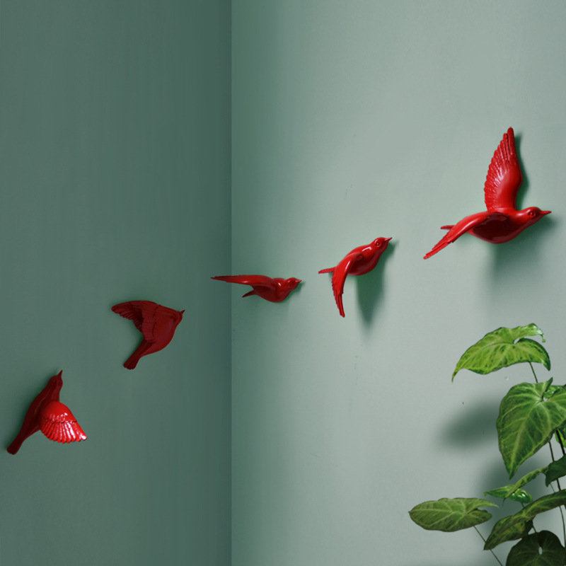 European 3d Stereo Wall Resin Bird Στολίδι Έπιπλα Σπιτιού Χειροτεχνία Διακόσμηση