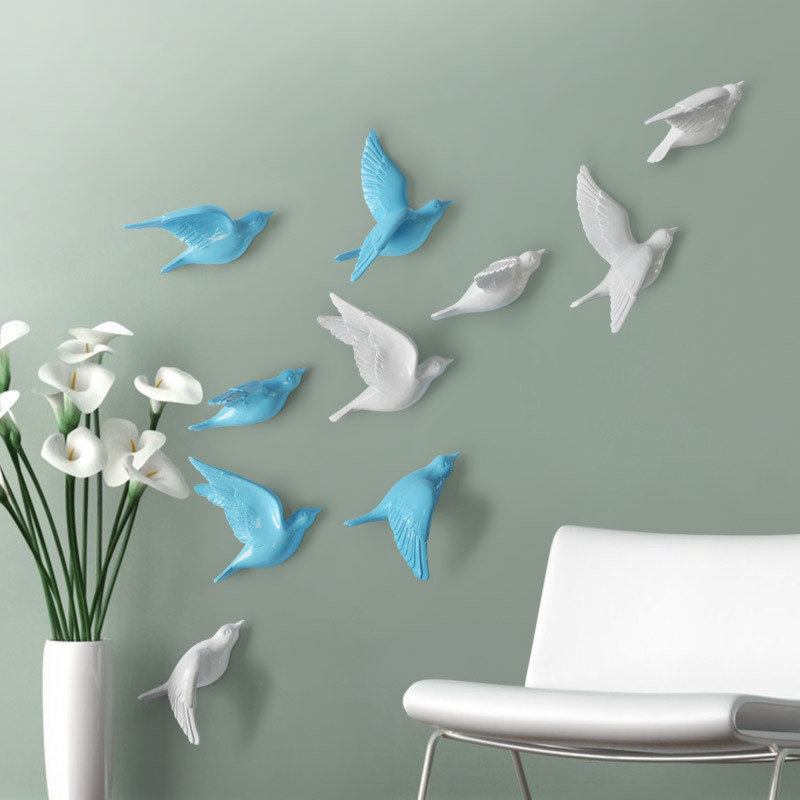 European 3d Stereo Wall Resin Bird Στολίδι Έπιπλα Σπιτιού Χειροτεχνία Διακόσμηση