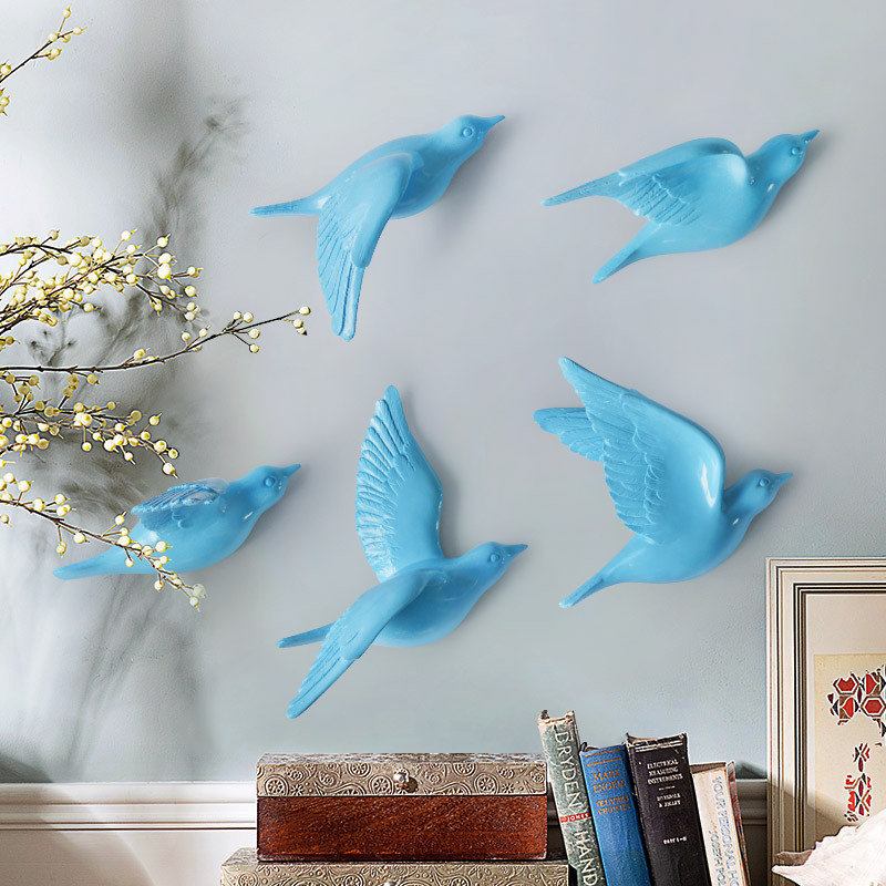 European 3d Stereo Wall Resin Bird Στολίδι Έπιπλα Σπιτιού Χειροτεχνία Διακόσμηση