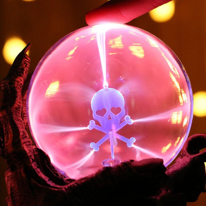 Halloween Skull Magic Ball Funny Night Light Δημιουργική Ηλεκτροστατική Λάμπα Επαγωγής Διακόσμηση Σπιτιού