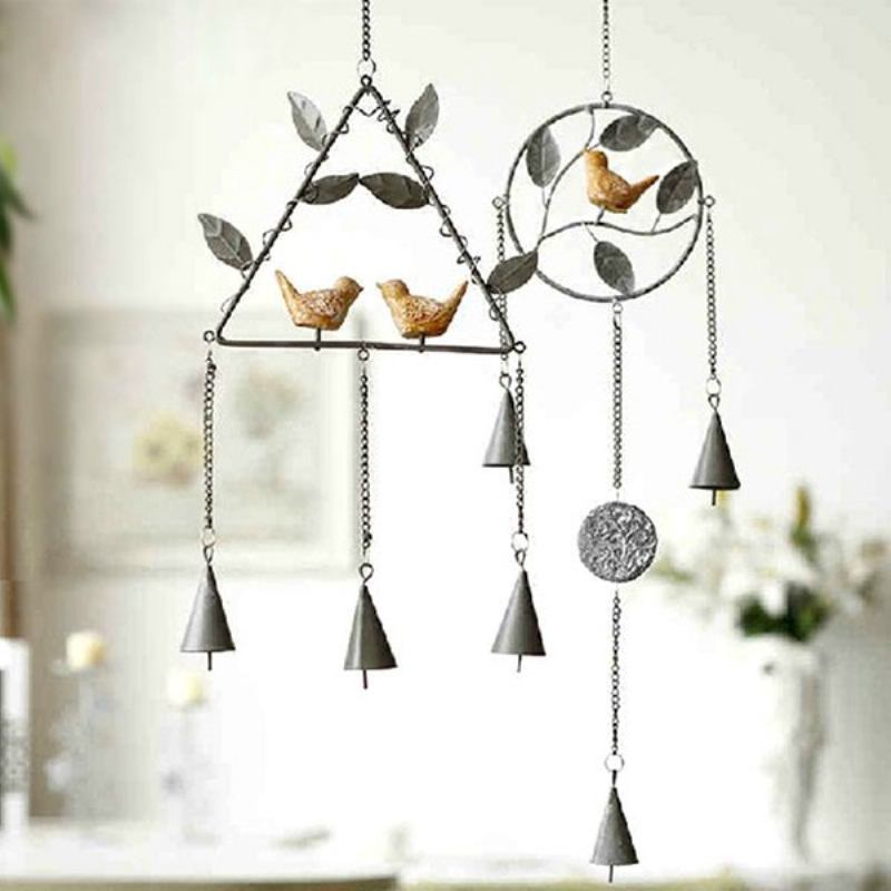 Honana Dx-203 Creative Bird Handmade Metal Bells Campanula Διακοσμητικά Σπιτιού Σιδερένιο Μενταγιόν