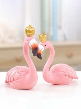 Ins Fashion Desk Διακόσμηση Μεγάλα Στολίδια Flamingo Διακοσμητικά Ειδώλια Σπιτιού Από Ρητίνη