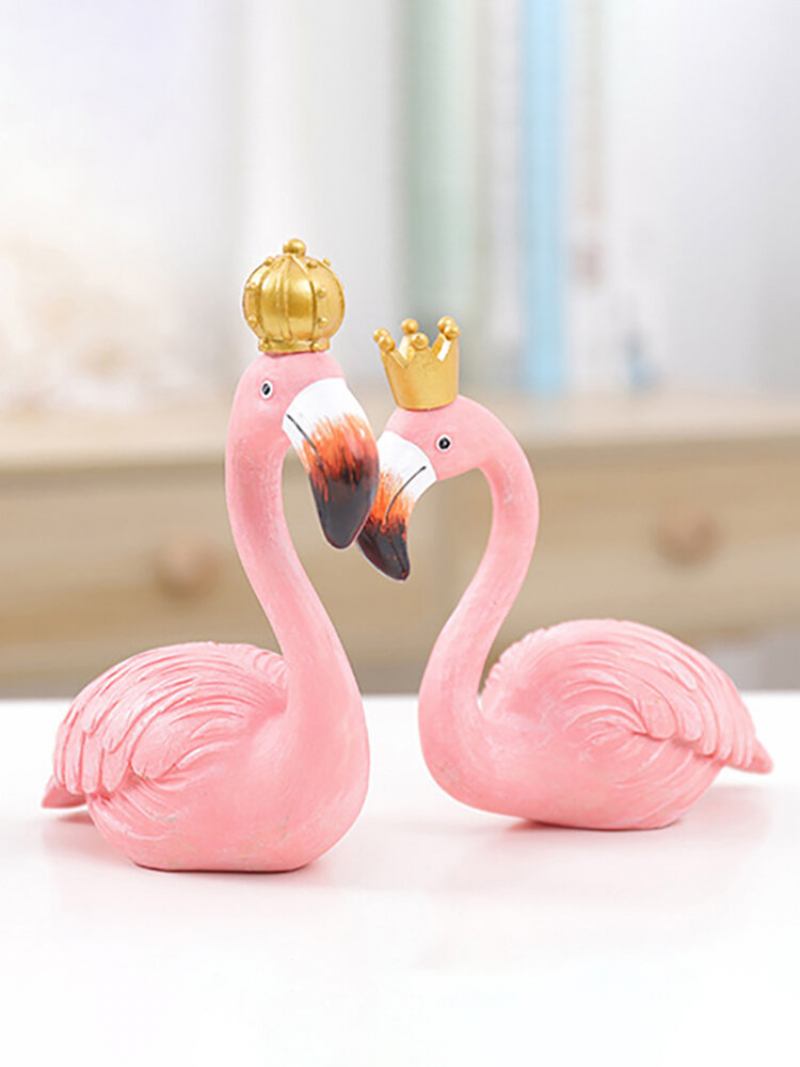 Ins Fashion Desk Διακόσμηση Μεγάλα Στολίδια Flamingo Διακοσμητικά Ειδώλια Σπιτιού Από Ρητίνη