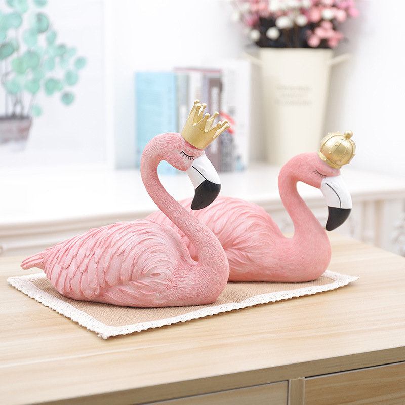 Ins Fashion Desk Διακόσμηση Μεγάλα Στολίδια Flamingo Διακοσμητικά Ειδώλια Σπιτιού Από Ρητίνη