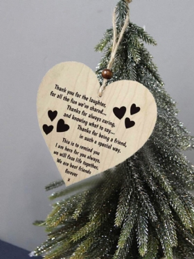 Ξύλινο Χριστουγεννιάτικο Τσιπ Κρεμαστό Δώρο Πλακέτα Δέντρο Σε Σχήμα Καρδιάς Διακόσμηση Μπουκαλιού Κρασιού Για Σπίτι Ετικέτες