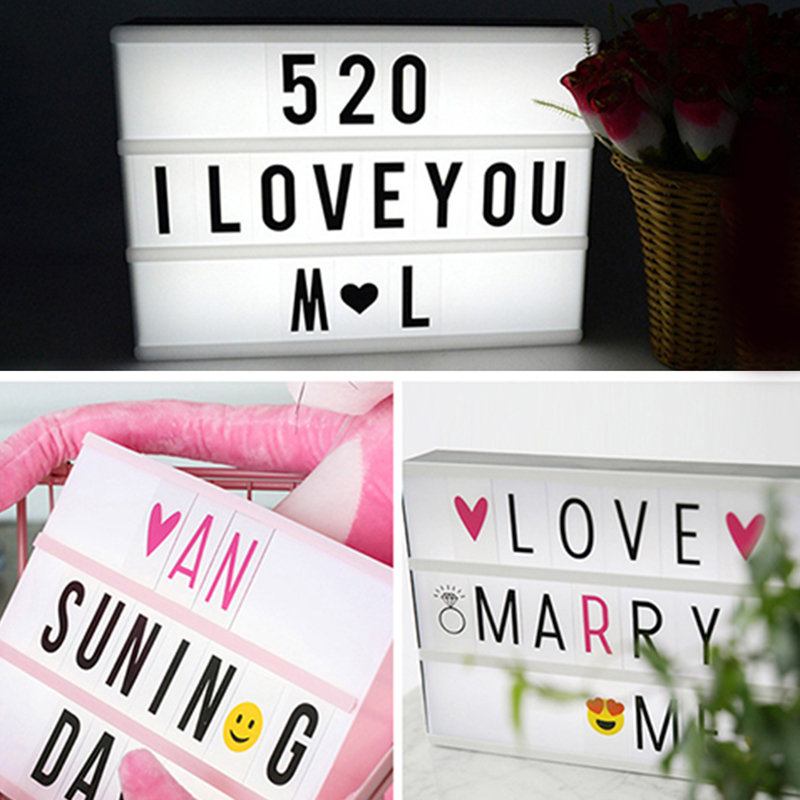 Led Letter Light Box Κινηματογράφος Message Box Διακόσμηση Σπιτιού Φεστιβάλ Προμήθειες Φωτογραφιών Στολίδια