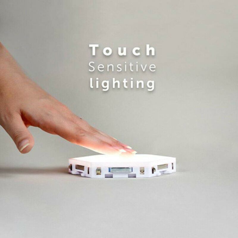 Led Quantum Εξαγωνικό Φωτιστικό Τοίχου Modular Sensor Touch Light Fixture Διακόσμηση Σαλονιού