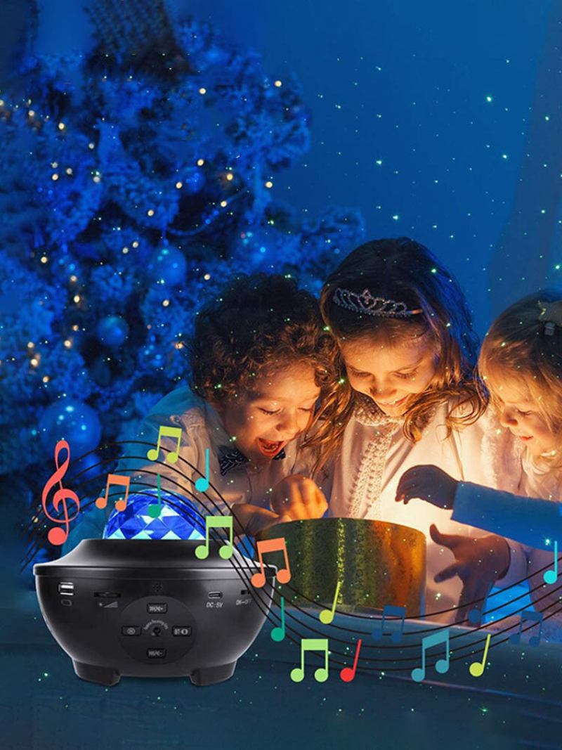 Led Ρομαντικό Πολύχρωμο Starry Sky Galaxy Projector Night Light Τηλεχειριστήριο Usb Fairy Neon Projection Lamp