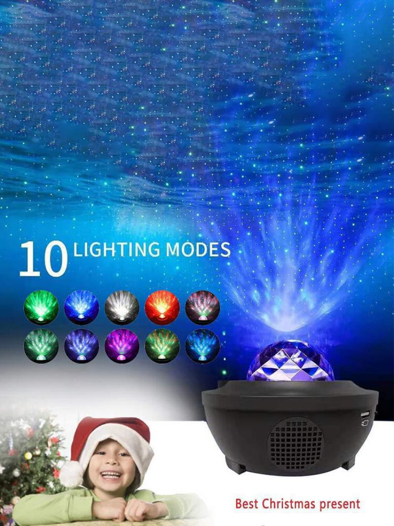 Led Ρομαντικό Πολύχρωμο Starry Sky Galaxy Projector Night Light Τηλεχειριστήριο Usb Fairy Neon Projection Lamp