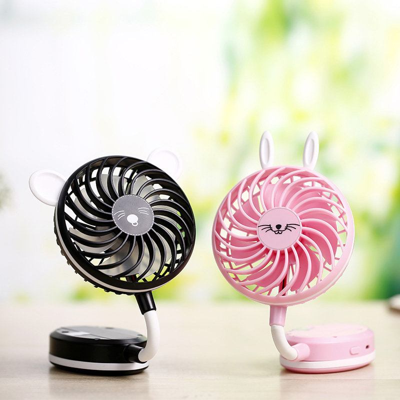 Loskii Lf-092 Mini Usb Handheld Standy Fan Summer Cooling Protable Travel Outdoor Fan