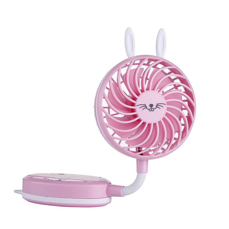 Loskii Lf-092 Mini Usb Handheld Standy Fan Summer Cooling Protable Travel Outdoor Fan