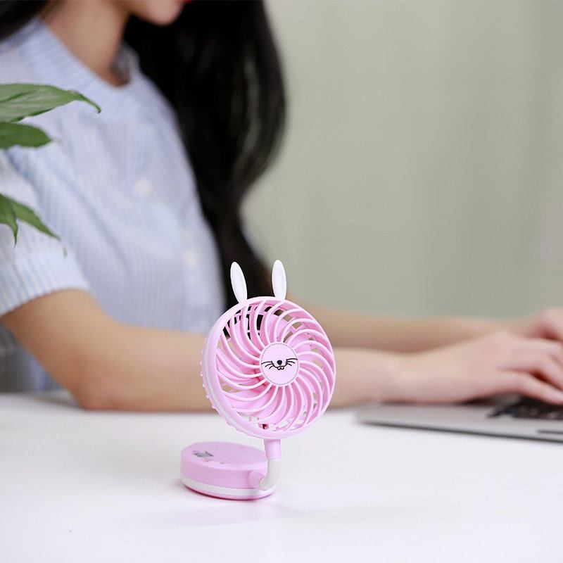 Loskii Lf-092 Mini Usb Handheld Standy Fan Summer Cooling Protable Travel Outdoor Fan