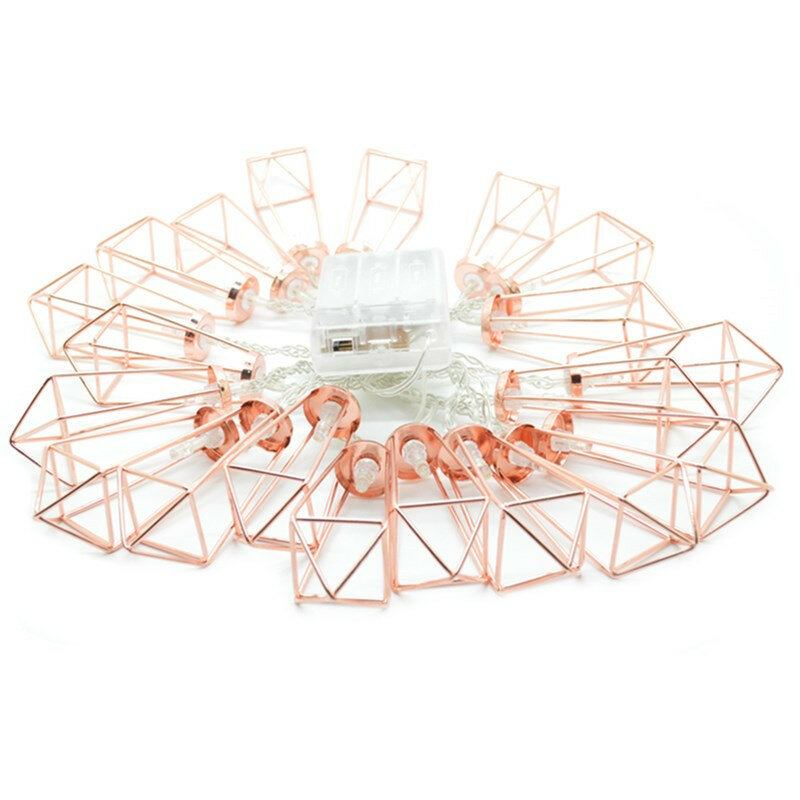 Μπαταρία 1.8m/3.3m 10/20leds Metal Diamond Fairy String Light Για Χριστουγεννιάτικο Γιορτινό Πάρτι