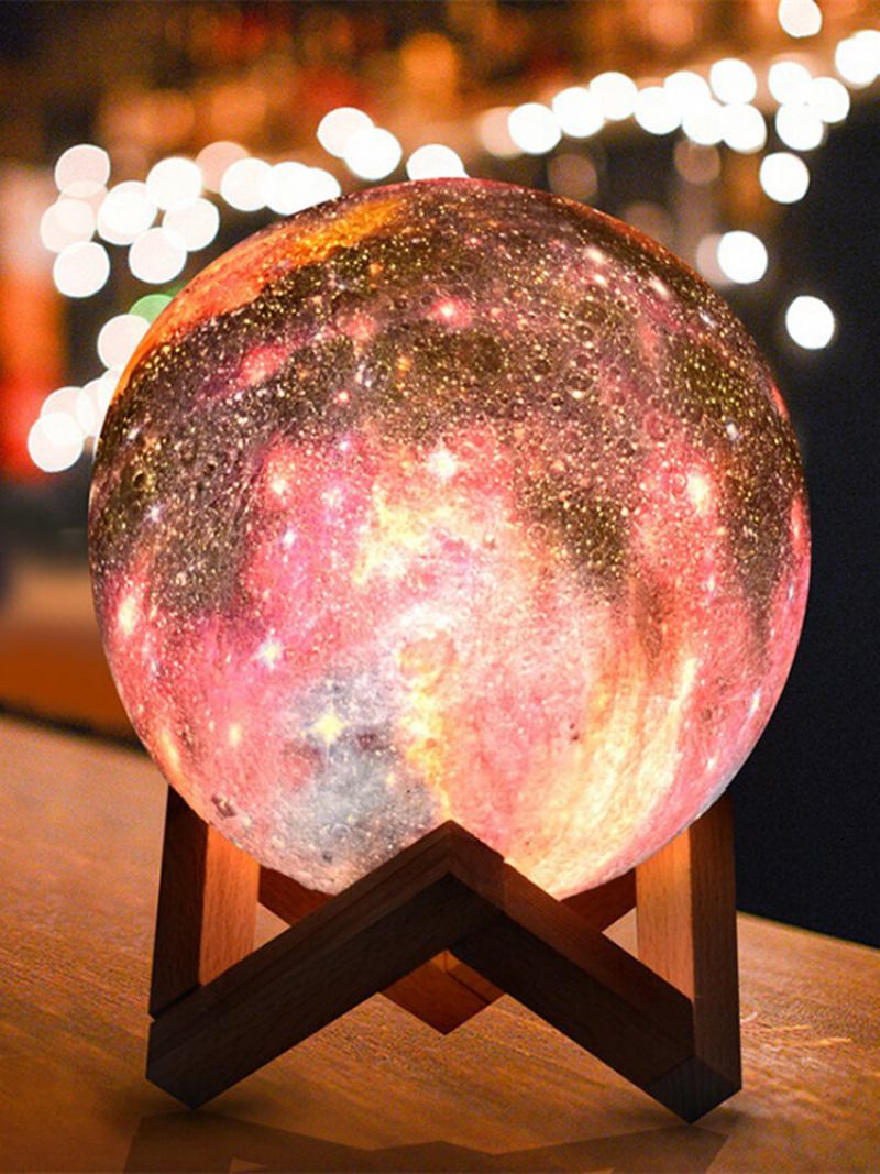 Νέο 3d Εκτύπωση Moon Lamp Space Led Night Light Τηλεχειριστήριο Usb Charge Δώρο Αγίου Βαλεντίνου