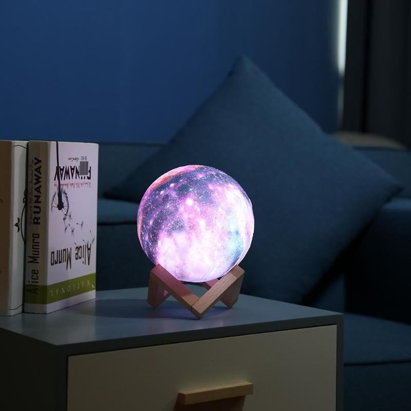 Νέο 3d Εκτύπωση Moon Lamp Space Led Night Light Τηλεχειριστήριο Usb Charge Δώρο Αγίου Βαλεντίνου