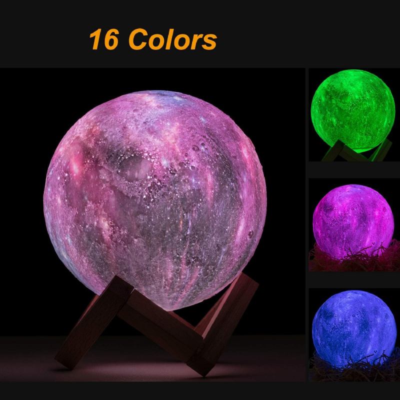 Νέο 3d Εκτύπωση Moon Lamp Space Led Night Light Τηλεχειριστήριο Usb Charge Δώρο Αγίου Βαλεντίνου