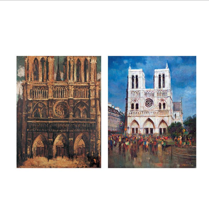 Paris Architecture Decorative Painting Core Canvas Anging Για Διακόσμηση Σπιτιού Σαλονιού