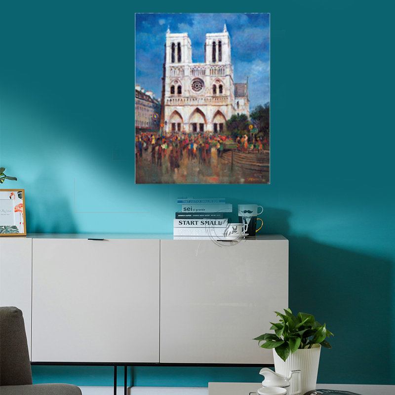 Paris Architecture Decorative Painting Core Canvas Anging Για Διακόσμηση Σπιτιού Σαλονιού