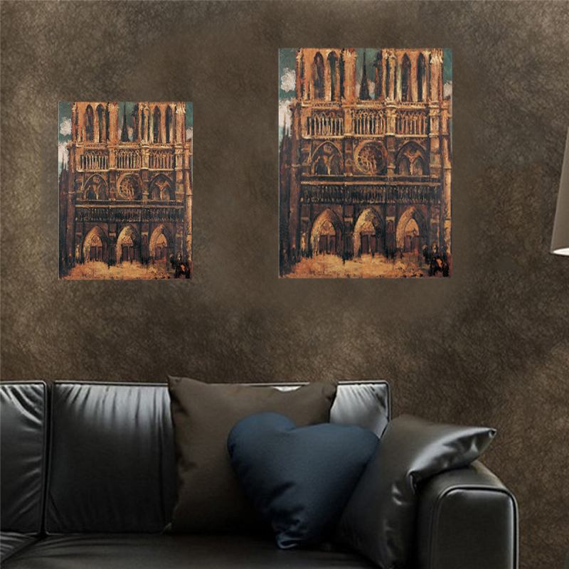 Paris Architecture Decorative Painting Core Canvas Anging Για Διακόσμηση Σπιτιού Σαλονιού