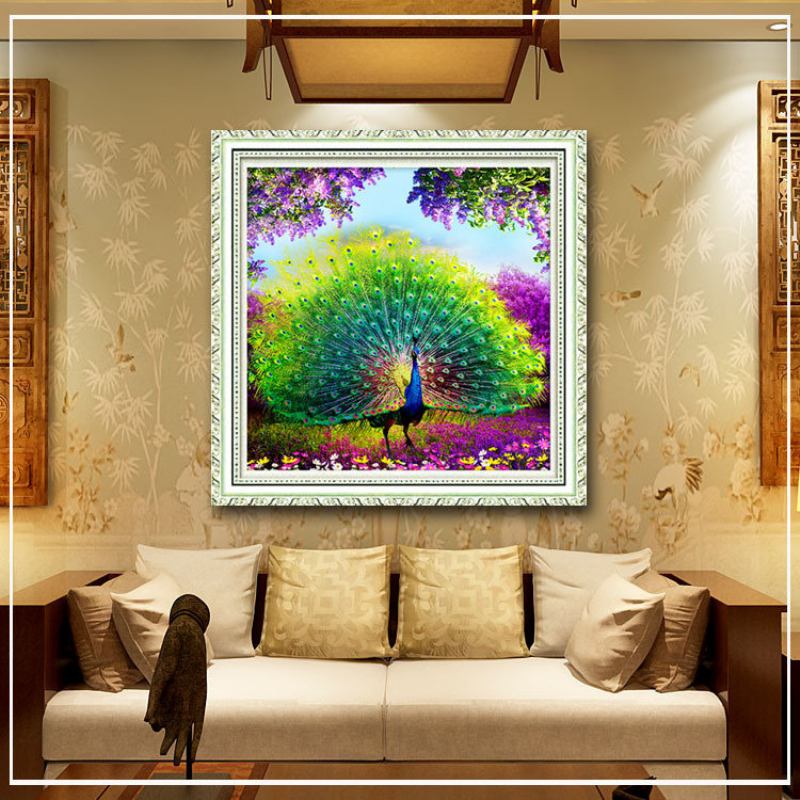 Peacock Diamond Painting Home Wall Art Διακόσμηση Σπιτιού