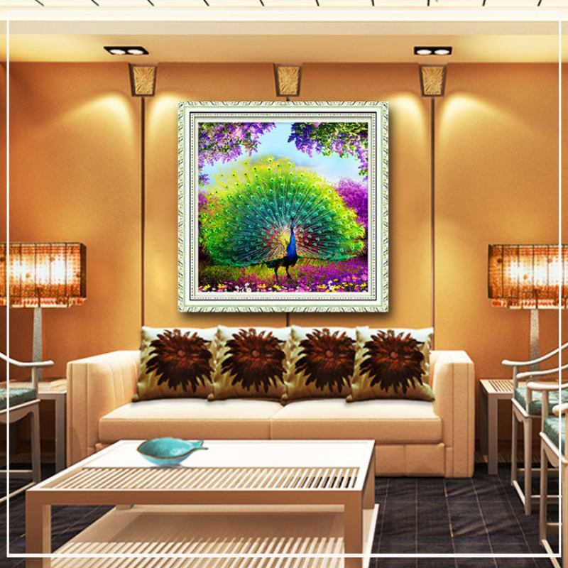 Peacock Diamond Painting Home Wall Art Διακόσμηση Σπιτιού