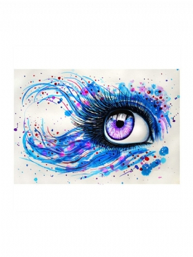 Πολύχρωμο Eye Paint By Numbers Kit Canvas Art Painting Διακόσμηση Σπιτιού Σαλονιού