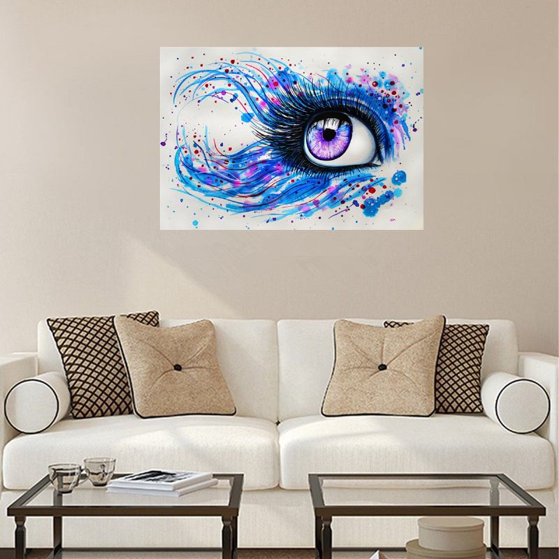 Πολύχρωμο Eye Paint By Numbers Kit Canvas Art Painting Διακόσμηση Σπιτιού Σαλονιού