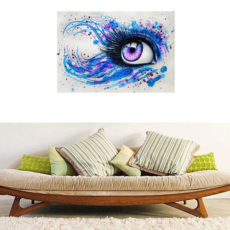 Πολύχρωμο Eye Paint By Numbers Kit Canvas Art Painting Διακόσμηση Σπιτιού Σαλονιού