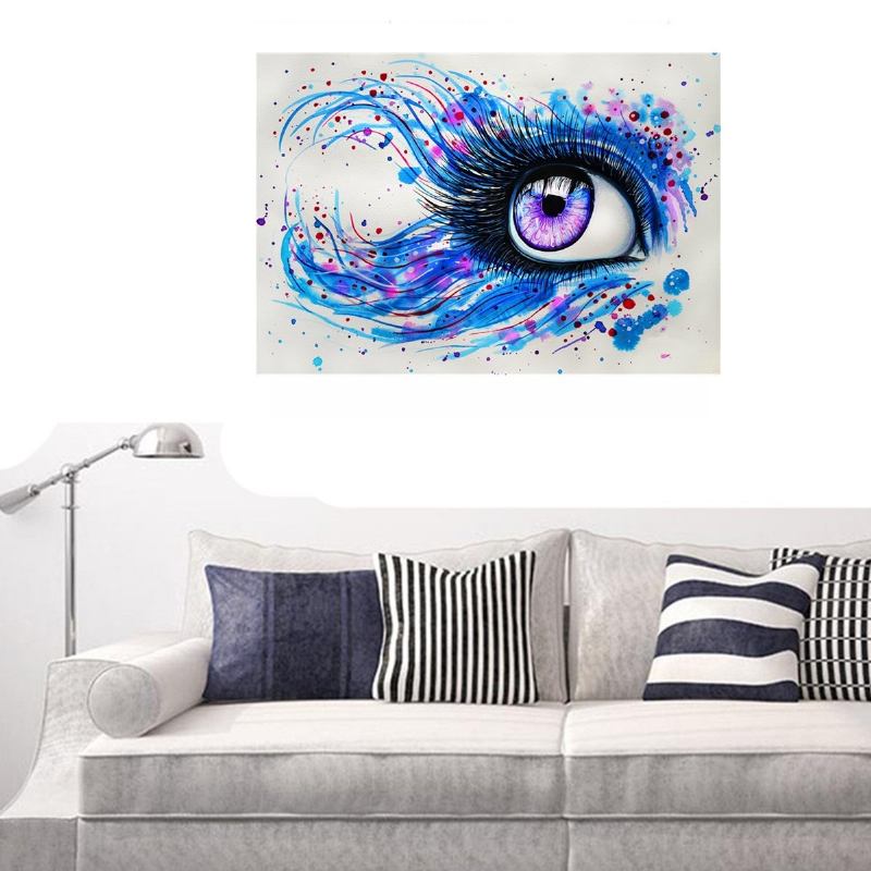 Πολύχρωμο Eye Paint By Numbers Kit Canvas Art Painting Διακόσμηση Σπιτιού Σαλονιού