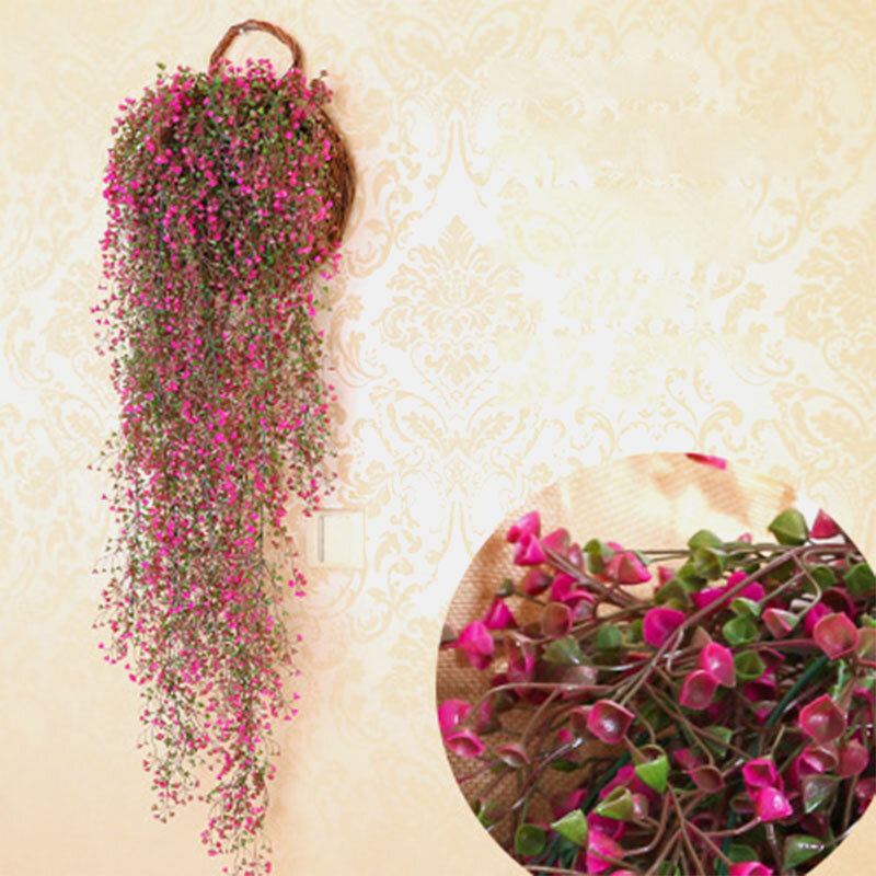 Πράσινα Φυτά Flower Vine Decorati Πλαστικό Λουλούδι Κρεμαστό Καλάθι Λουλουδιών Διακοσμητικό Τοίχου