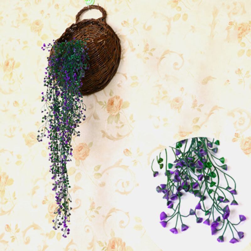 Πράσινα Φυτά Flower Vine Decorati Πλαστικό Λουλούδι Κρεμαστό Καλάθι Λουλουδιών Διακοσμητικό Τοίχου