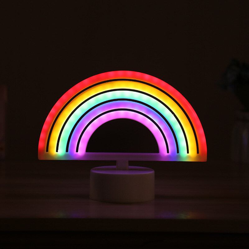 Rainbow Led Φωτεινή Πινακίδα Χριστουγεννιάτικο Πάρτι Γαμήλια Διακόσμηση Παιδικό Δωμάτιο Σπιτιού