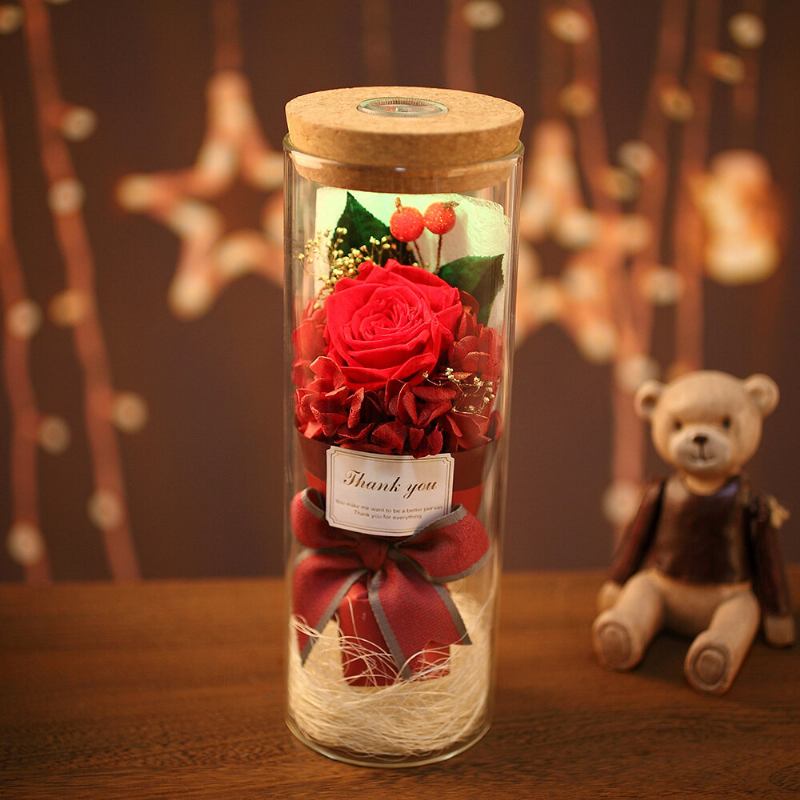 Rainbow Rose Night Light Δώρο Για Την Ημέρα Του Αγίου Βαλεντίνου Ρομαντική Διακόσμηση Dried Flower Eternal