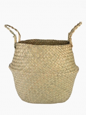 Seagrass Belly Basket Storage Laundry Home Panier Boule Natural Sea Grass