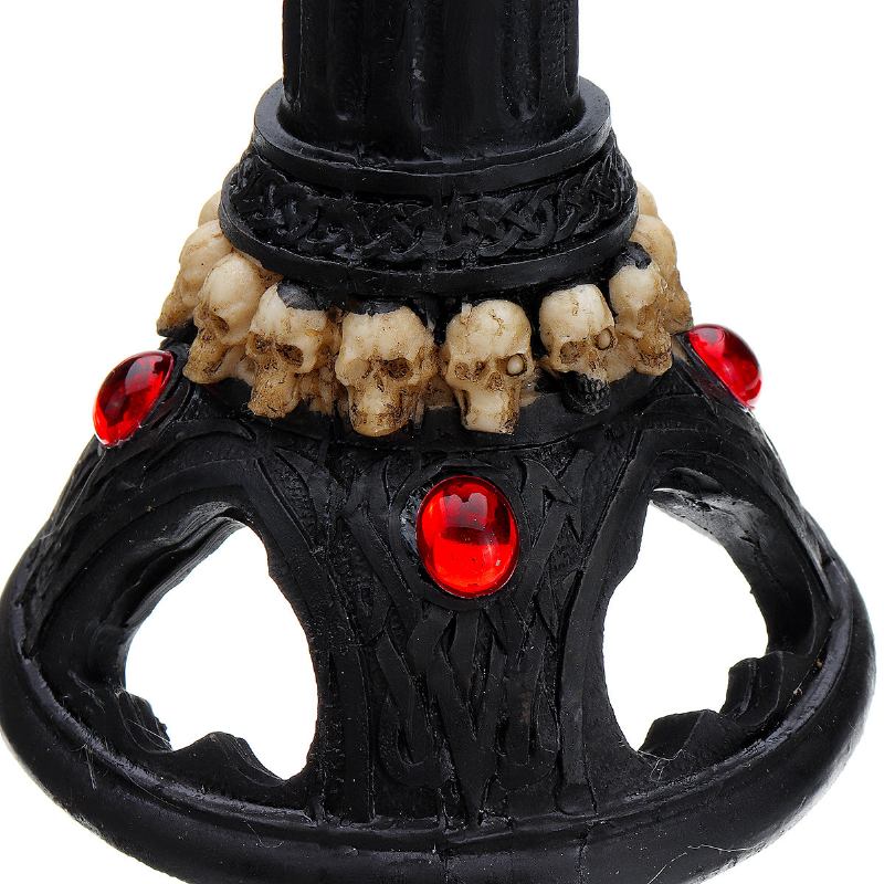 Skull Candlestick Resin Craft Statues Creative Figurines Sculpture Decoration Party