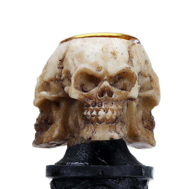 Skull Candlestick Resin Craft Statues Creative Figurines Sculpture Decoration Party