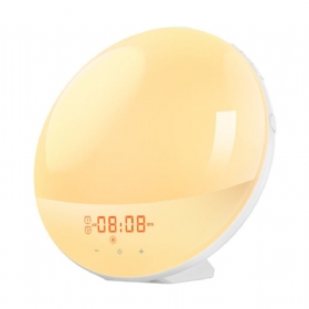 Smart Wake Up Light Work Ψηφιακό Ξυπνητήρι Sunrise Με Προσομοίωση Ηλιοβασιλέματος Φυσικούς Ήχους Και Ξυπνητήρια