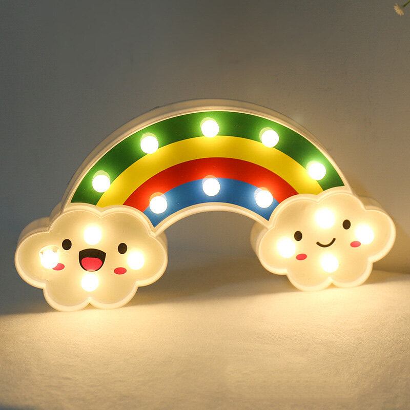 Smile Face Cloud Rainbow Led Φωτιστικό Νύχτας Κινουμένων Σχεδίων Νυχτερινό Μωρού Κομοδίνο Παιδικό Παιχνίδι Δώρου